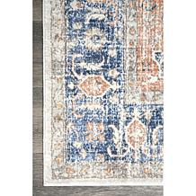 nuLOOM Jacquie Vintage Floral Area Rug - 2' 8" x 8' Blue