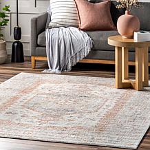 nuLOOM Jacquie Vintage Floral Area Rug - 3' x 5' Silver