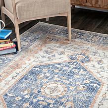 nuLOOM Jacquie Vintage Floral Area Rug 5' x 7' 5" Blue