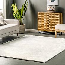nuLOOM Loni Solid Machine Washable Shag 3' x 5' Area Rug
