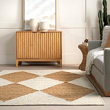 nuLOOM Pandora 2' 6" x 6' Diamond Jute Area Rug