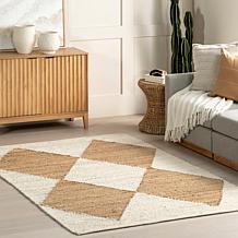 nuLOOM Pandora 4' x 6' Diamond Jute Area Rug