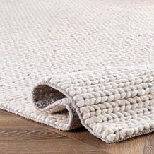 nuLOOM Penelope Braided Wool Area Rug 3' x 5' Off White