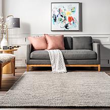 nuLOOM Penelope Braided Wool Area Rug 5' x 8' Light Gray