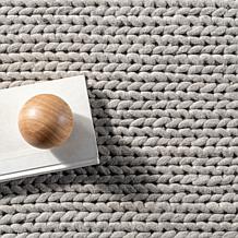 nuLOOM Penelope Braided Wool Area Rug 8' x 10' Light Gray