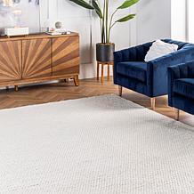 nuLOOM Penelope Braided Wool Area Rug 8' x 10' Off White