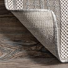 nuLOOM Ranya Tribal Indoor/Outdoor Area Rug 2' x 8' Light Gray