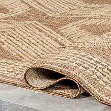 nuLOOM Ranya Tribal Indoor/Outdoor Area Rug 8' x 10' Light Brown