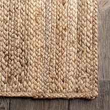 nuLOOM Rigo Hand Woven Farmhouse Jute Area Rug - 3' x 5' Natural