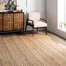 nuLOOM Rigo Hand Woven Farmhouse Jute Area Rug - 3' x 5' Natural