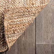 nuLOOM Rigo Hand Woven Farmhouse Jute Area Rug -5' x 8' Natural