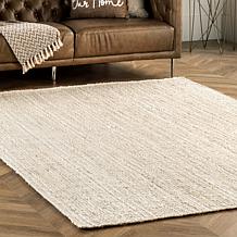 nuLOOM Rigo Hand Woven Farmhouse Jute Area Rug - 6' x 9' Off White
