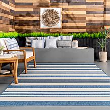 nuLOOM Robin 3' 9" x 5' 7" Multi Stripe Indoor/Outdoor Area Rug