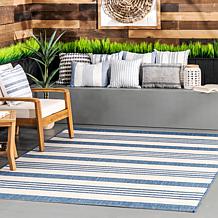 nuLOOM Robin 6' 3" x 9' 2" Multi Stripe Indoor/Outdoor Area Rug 