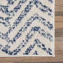 nuLOOM Rosanne Transitional Striped Area Rug - 2' 6" x 6' Blue