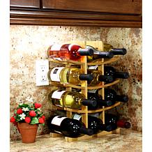 Oceanstar 12 Bottle Natural Bamboo Wine Rack