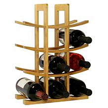 Oceanstar 12 Bottle Natural Bamboo Wine Rack