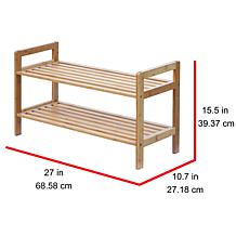 Oceanstar 2 Tier Bamboo Shoe Rack