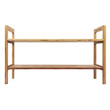 Oceanstar 2 Tier Bamboo Shoe Rack