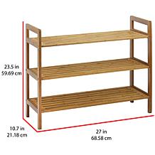 Oceanstar 3 Tier Bamboo Shoe Rack Natural