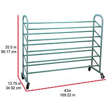 Oceanstar 5 Tier Metal Shoe Rack Turquoise