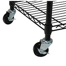 Oceanstar Garment Rack with Adjustable Shelves with Hooks Black
