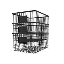 Oceanstar 2-tier Storage Kitchen Wire Basket Stand, Black : Target