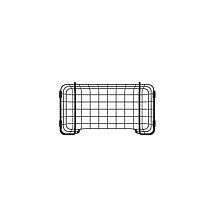 Oceanstar Stackable Metal Wire Storage Basket Black Set of 3