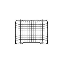 Oceanstar Stackable Metal Wire Storage Basket Set of 2 Black
