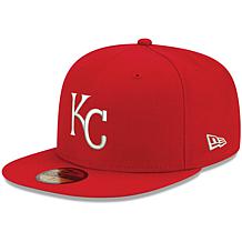 Officially Licensed Fanatics MLB Men's Red Royals Logo Fitted Hat