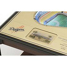 Officially Licensed MLB 25-Layer StadiumViews End Table - LA. Dodgers