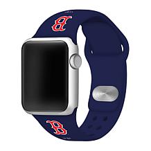 Officially Licensed MLB 38mm/40mm Silicone Apple Watchband - Red Sox