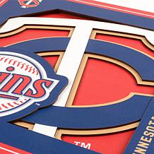 Officially Licensed MLB 3D Logo Series 12 x 12 Wall Art - Minnesota
