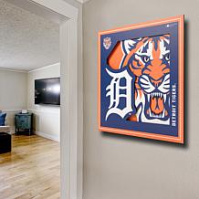 Officially Licensed MLB 3D Logo Series 12 x 12 Wall Art-Detroit Tigers
