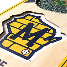 Officially Licensed MLB 6" x 19" 3D Stadium Banner - Milwaukee Brewers