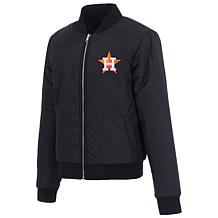 Officially Licensed MLB Astros Ladies Jacket w Fleece & Nylon Sides