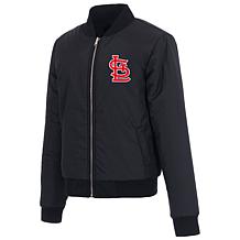 Officially Licensed MLB Cardinals Ladies Jacket w Fleece & Nylon Sides