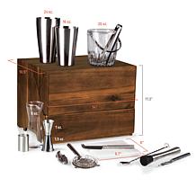 Officially Licensed MLB Minnesota Twins Acacia Tabletop Bar Set