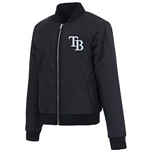 Officially Licensed MLB Rays Ladies Jacket w Fleece & Nylon Sides