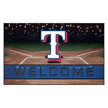 Officially Licensed MLB Texas Rangers 18" x 30" Rubber Door Mat