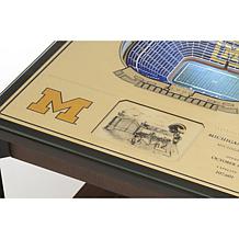 Officially Licensed NCAA 25-Layer StadiumViews End Table - Michigan