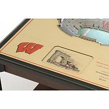 Officially Licensed NCAA 25-Layer StadiumViews End Table - Wisconsin
