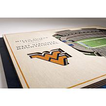 Officially Licensed NCAA 5-Layer StadiumViews 3D Art - Mountaineers 