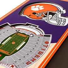 Officially Licensed NCAA 6" x 19" 3D Stadium Banner - Clemson Tigers