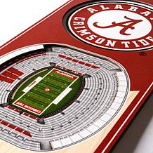 Officially Licensed NCAA 6" x 19" 3D Stadium Banner - Crimson Tide