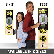 Officially Licensed NCAA 6" x 19" 3D Stadium Banner - Iowa Hawkeyes