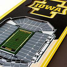 Officially Licensed NCAA 6" x 19" 3D Stadium Banner - Iowa Hawkeyes