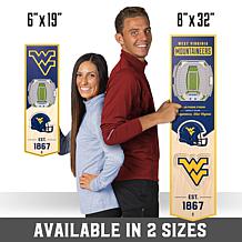 Officially Licensed NCAA 6" x 19" 3D Stadium Banner - West Virginia FB
