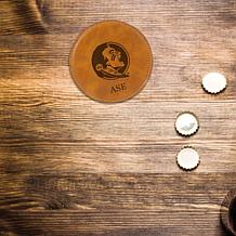 Officially Licensed NCAA FSU Seminoles Brown Personalized Coaster Set