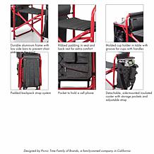Officially Licensed NCAA Kansas Jayhawks Backpack Chair w/Cooler